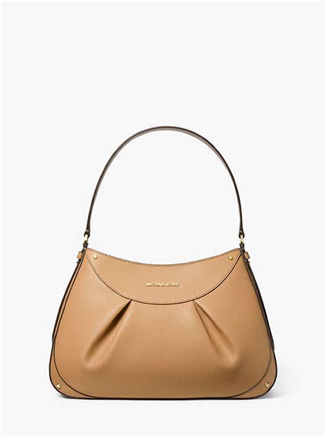 Enzo Medium Pebbled Leather Shoulder Bag 